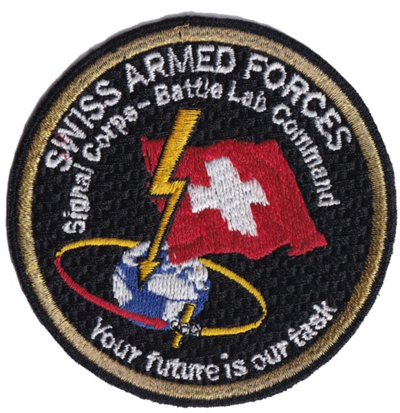 Bild von Swiss Armed Forces Signal-Corps-Battle Lab Command Badge ohne Klett